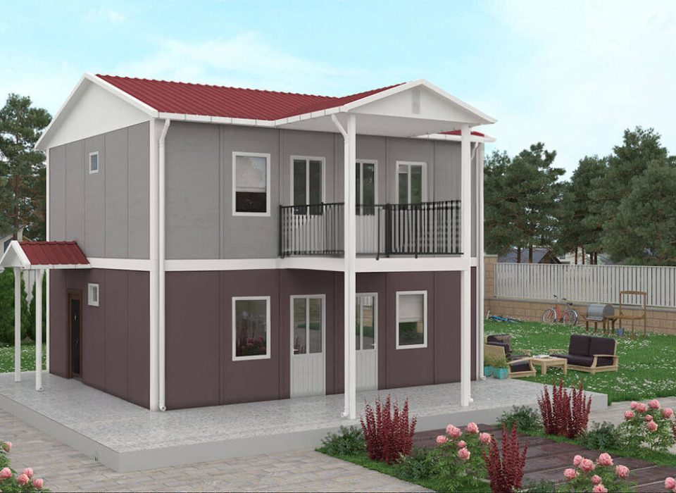 2 Katlı 114 M2 Prefabrik Konut