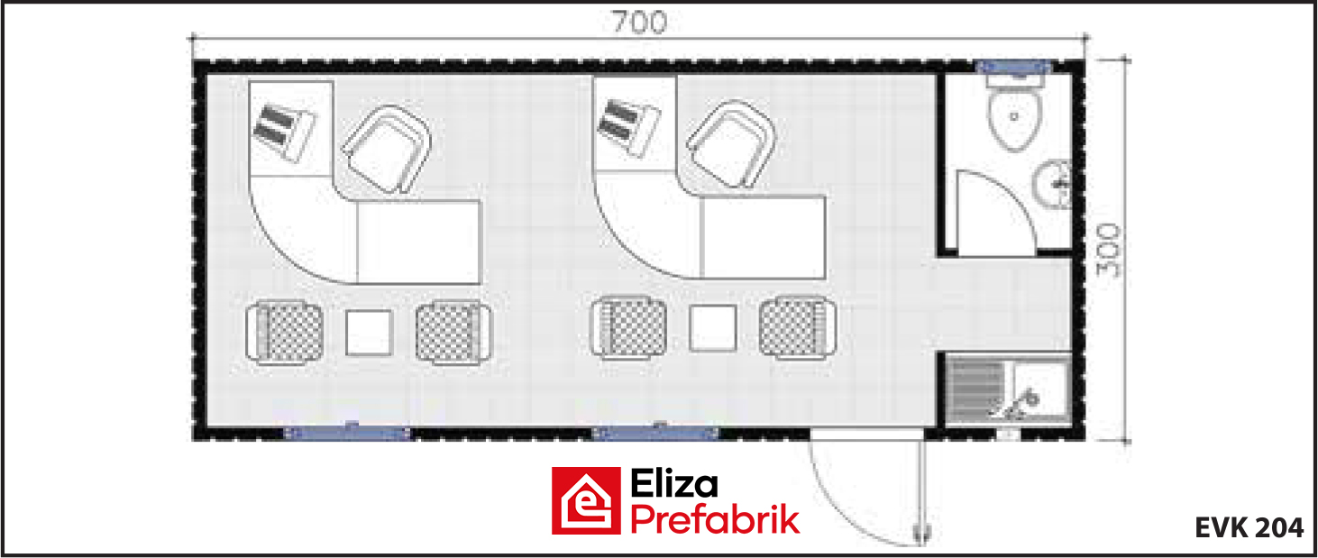 21 M2 Konteyner EVK204