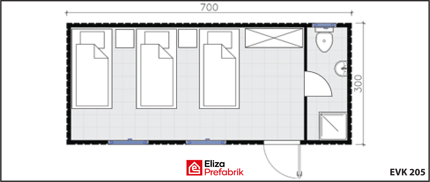 21 M2 Konteyner EVK205